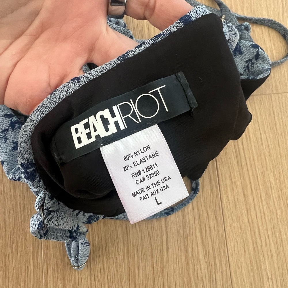 Beach Riot Blue Botanical One Piece Swimsuit - Picture 5 of 5
